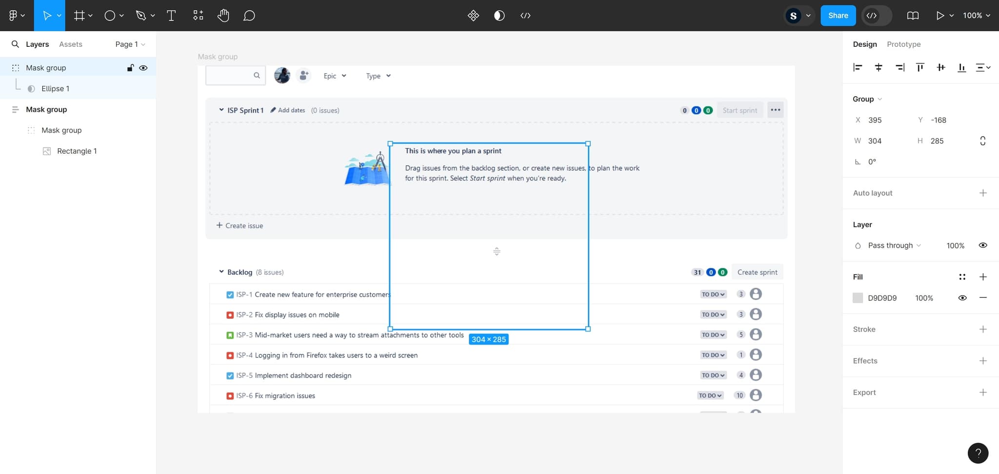 Apply the masking action
