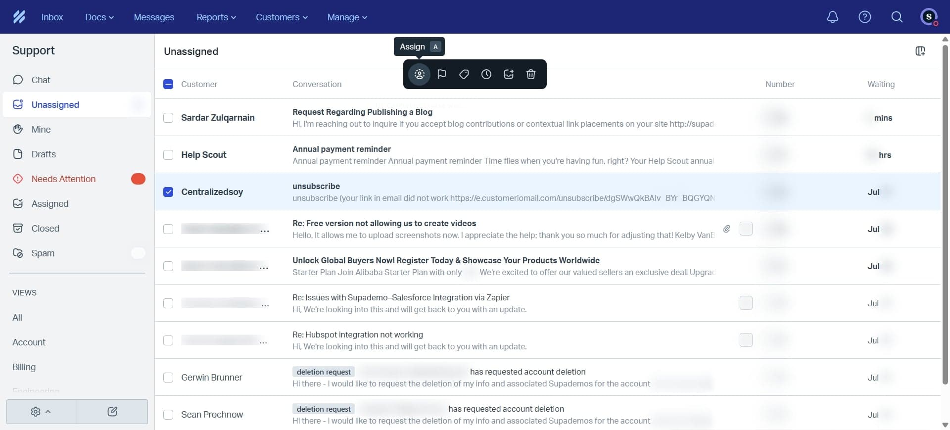Choose a team member