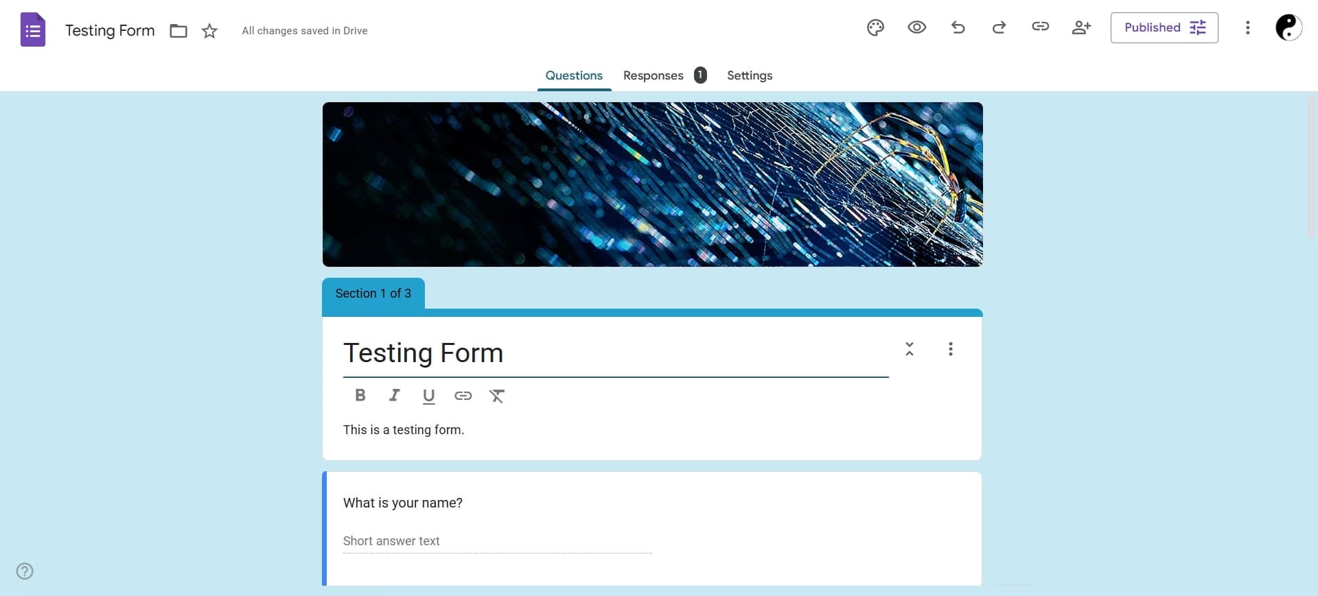Open Google Forms and start
