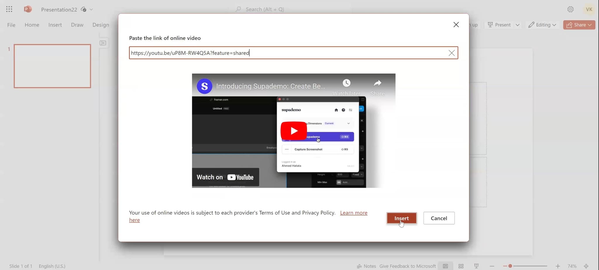 Complete the upload process