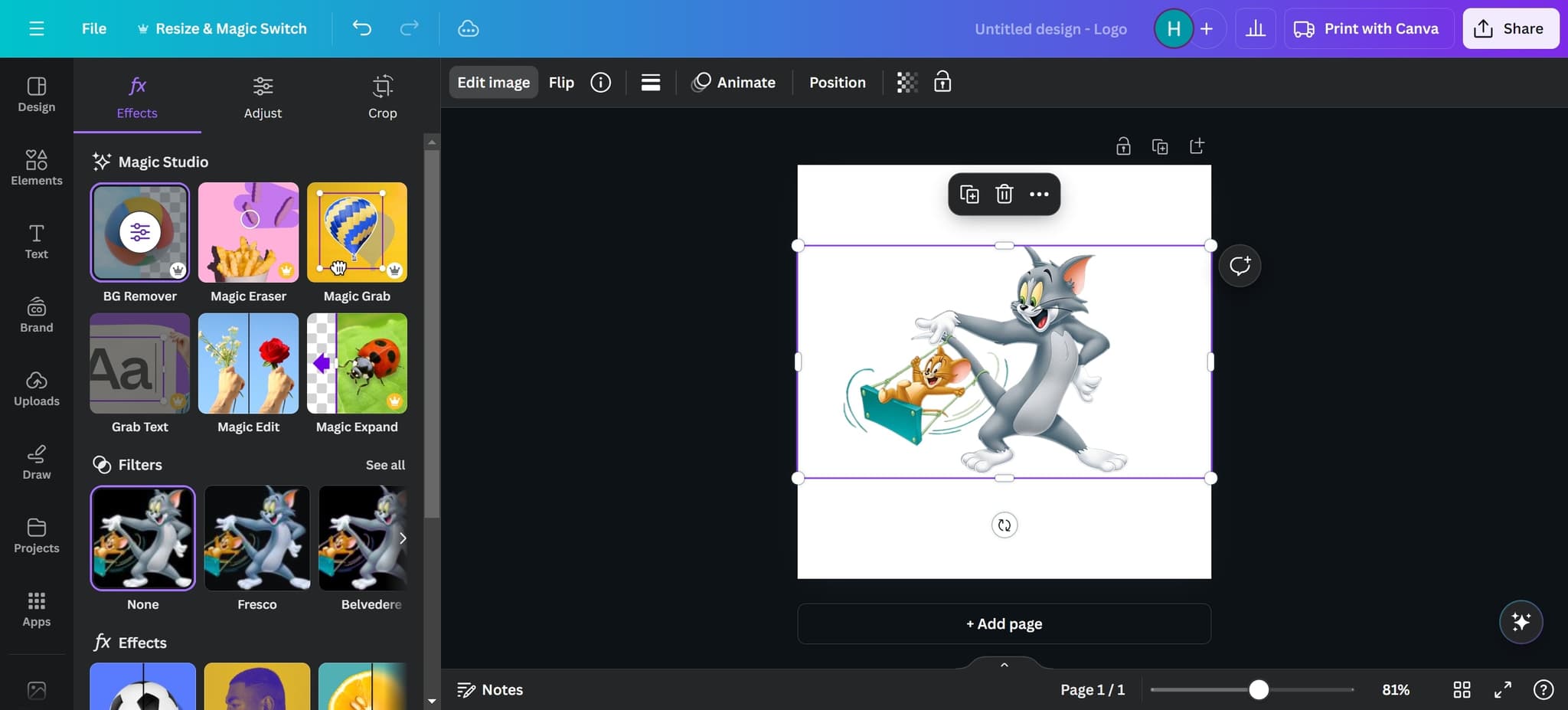 Apply and confirm the element