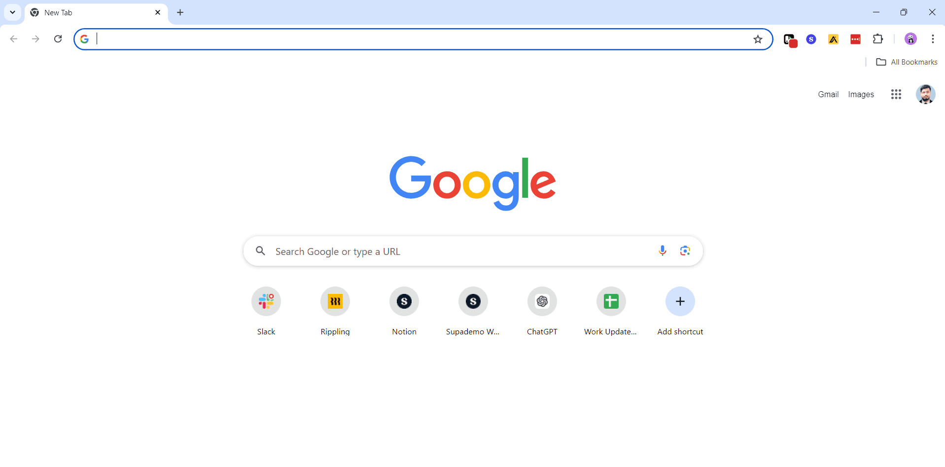 Open Chrome Extensions Menu