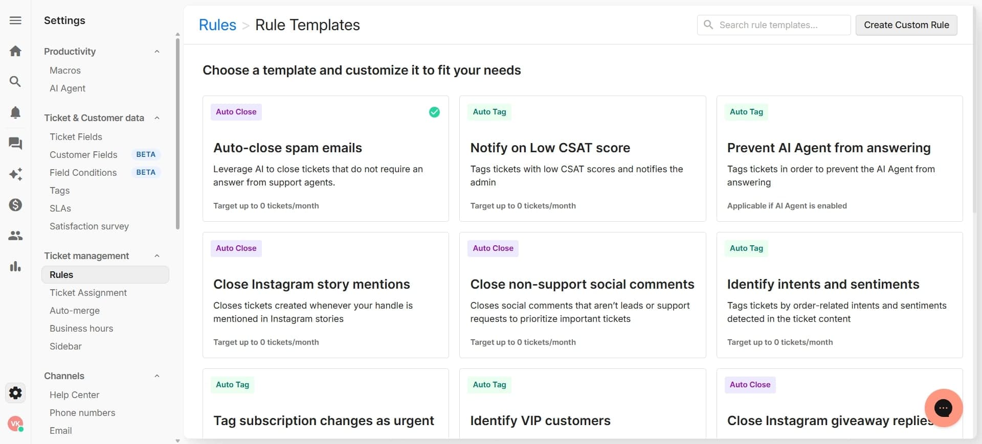 Define individual tags per brand