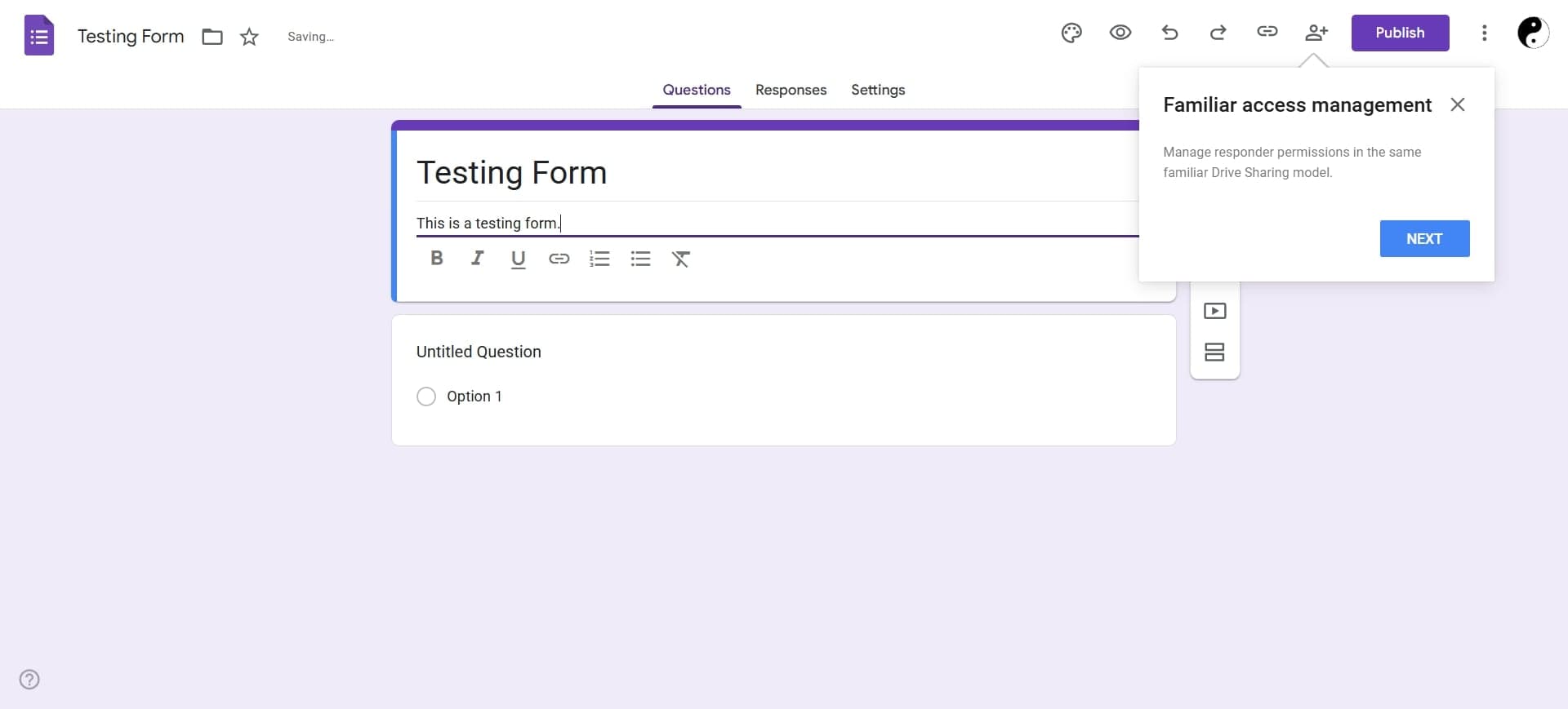 Add Your First Question