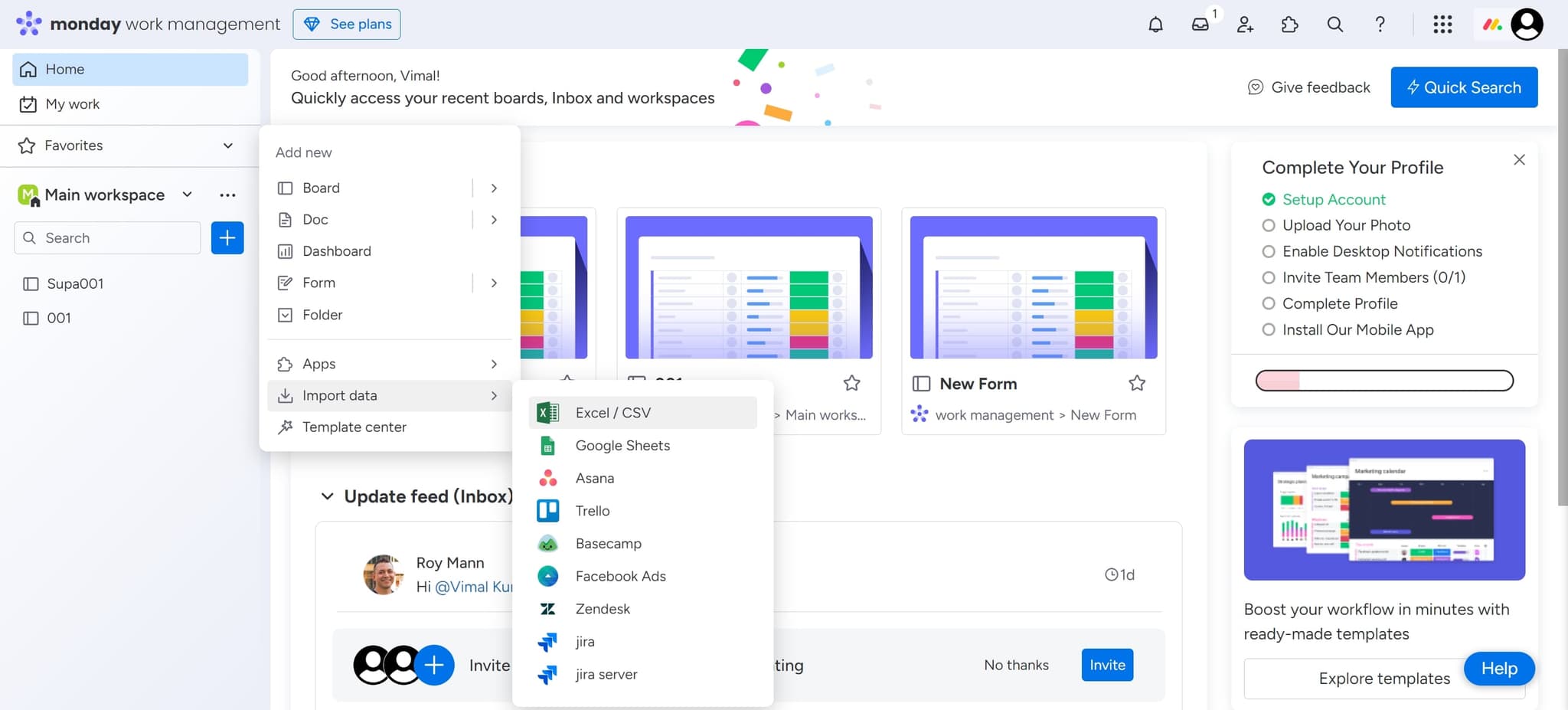 Choose Excel or CSV format