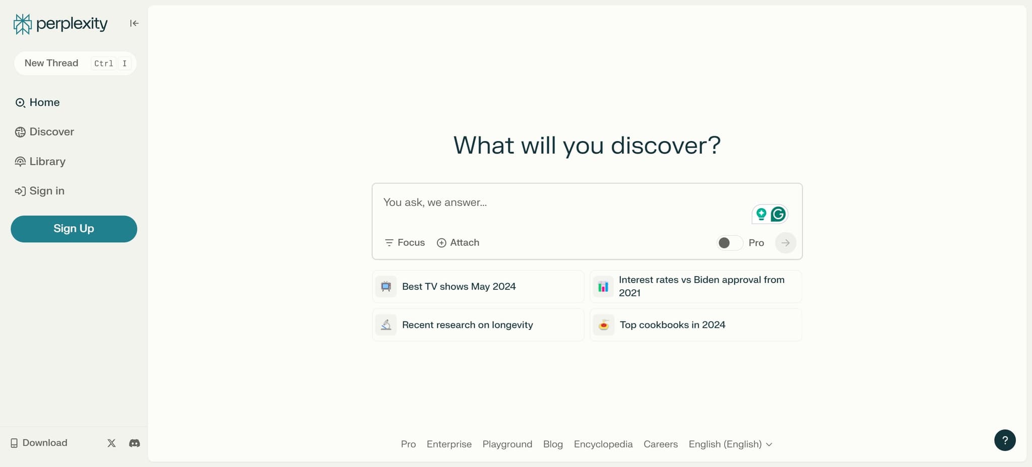Start by discovering content