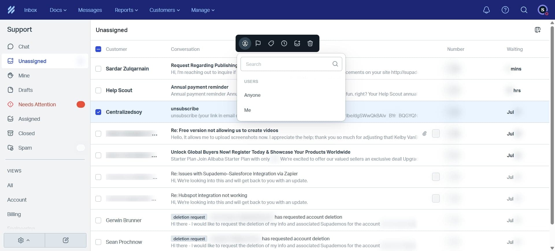 Confirm the assignment