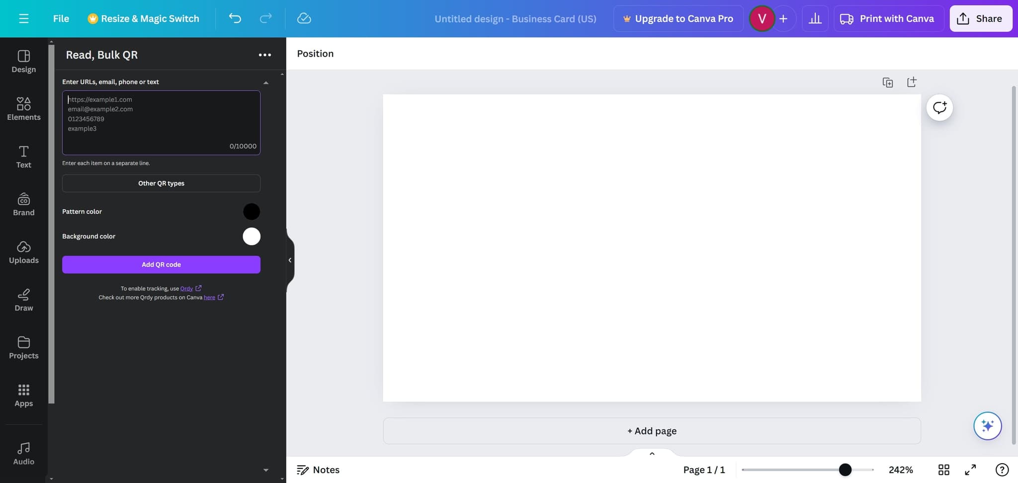 Click on another designated area