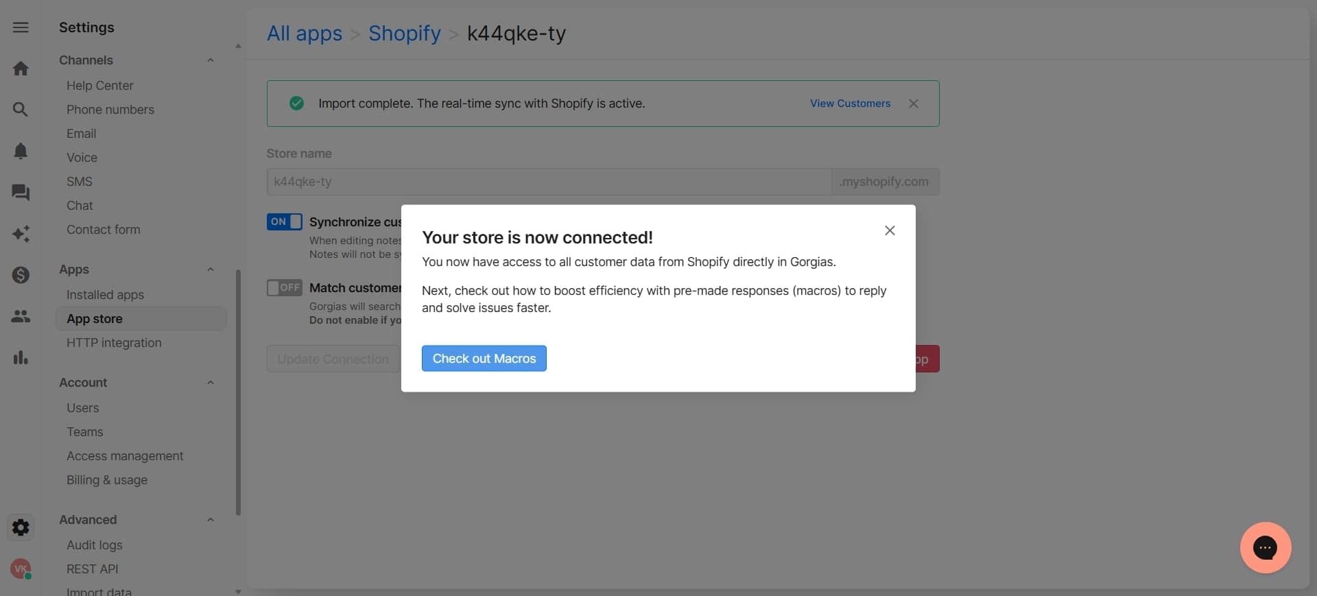 Save and activate the integration