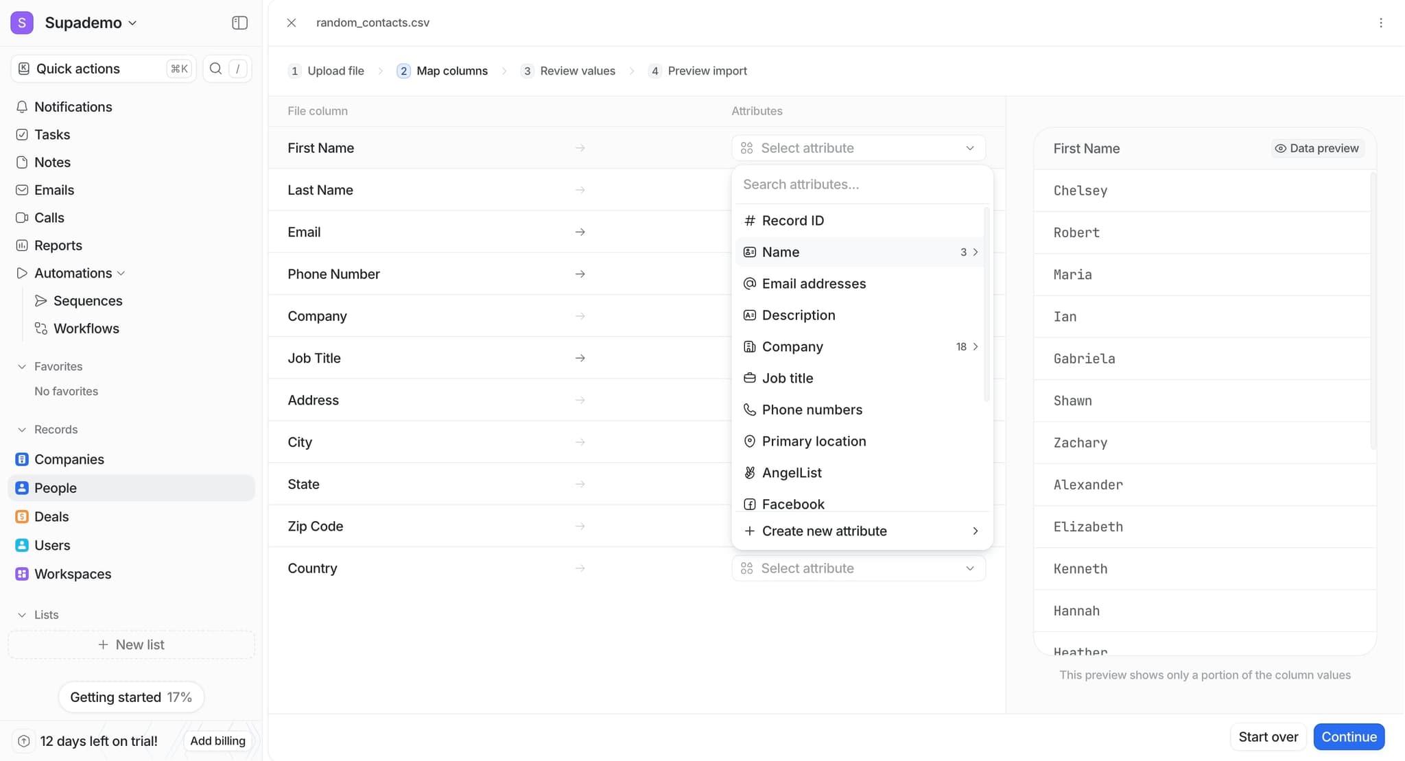Map primary identifier field