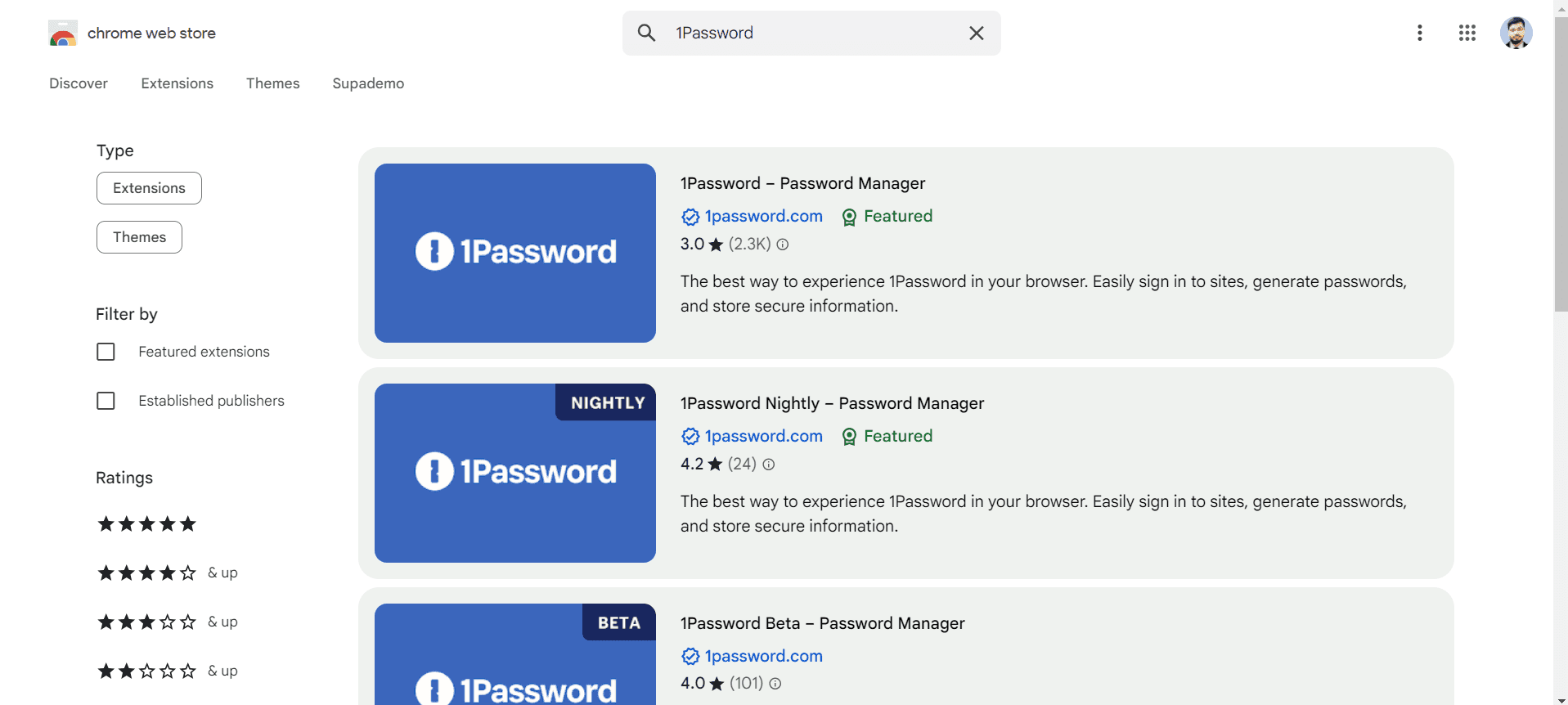 Click Add to Chrome button
