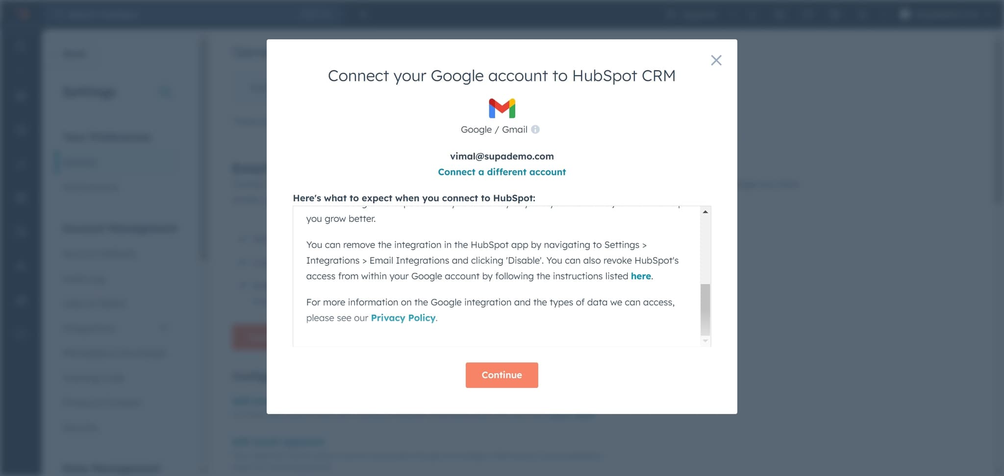Authorize the connection
