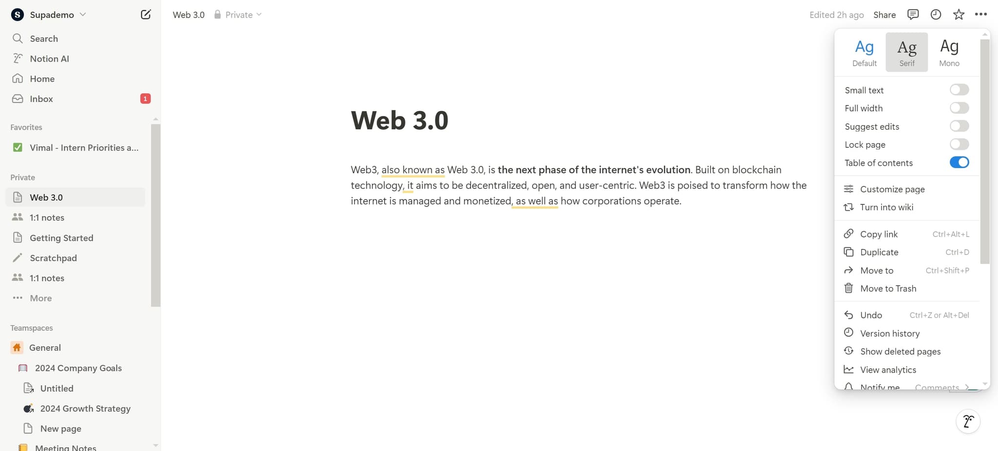 Select the font controls