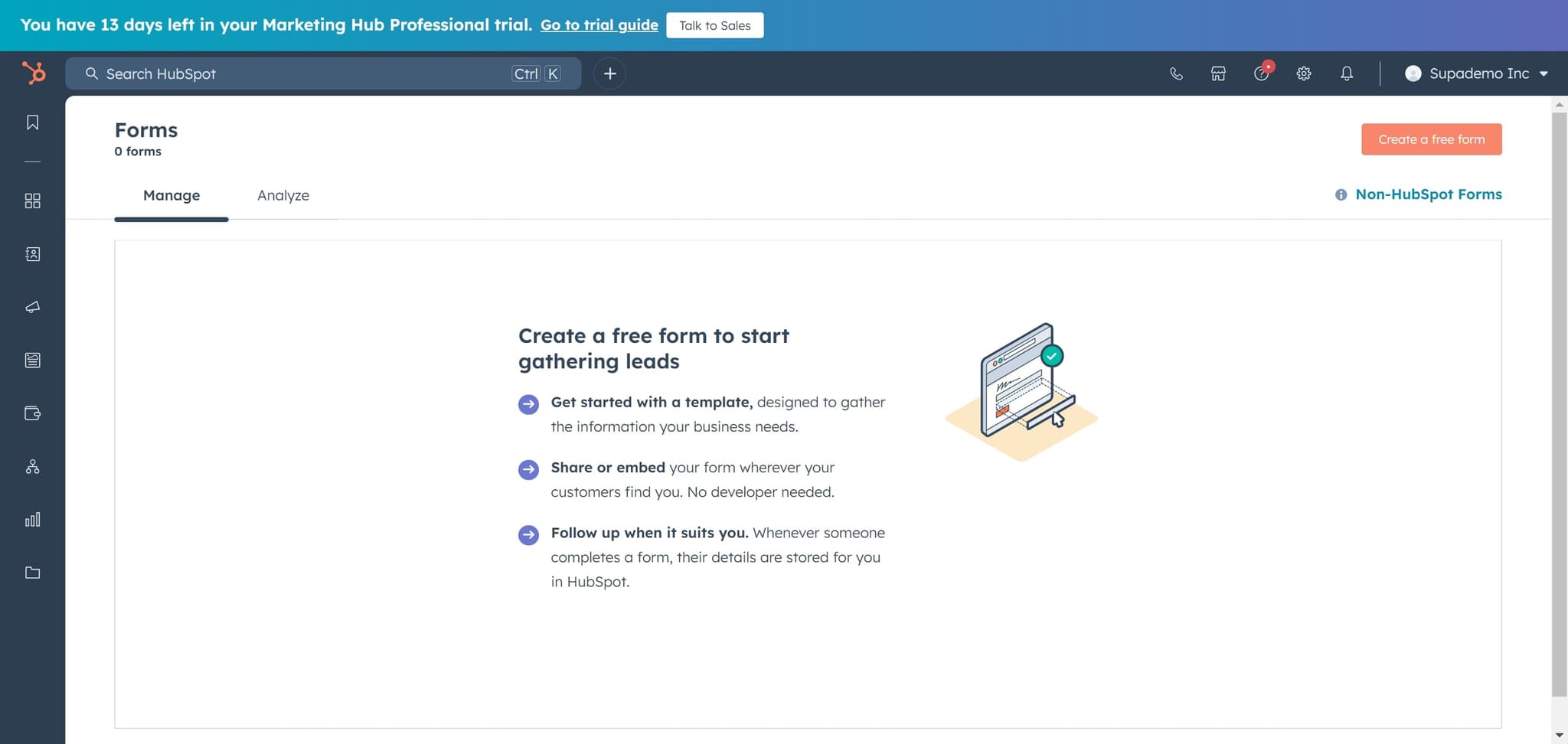 Initiate Form Creation