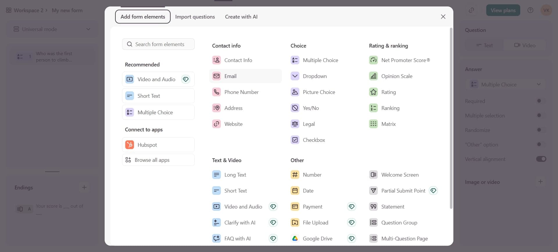 Add an email field to your form