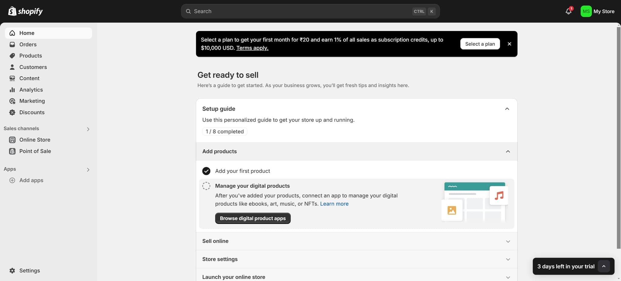Click on Add Products