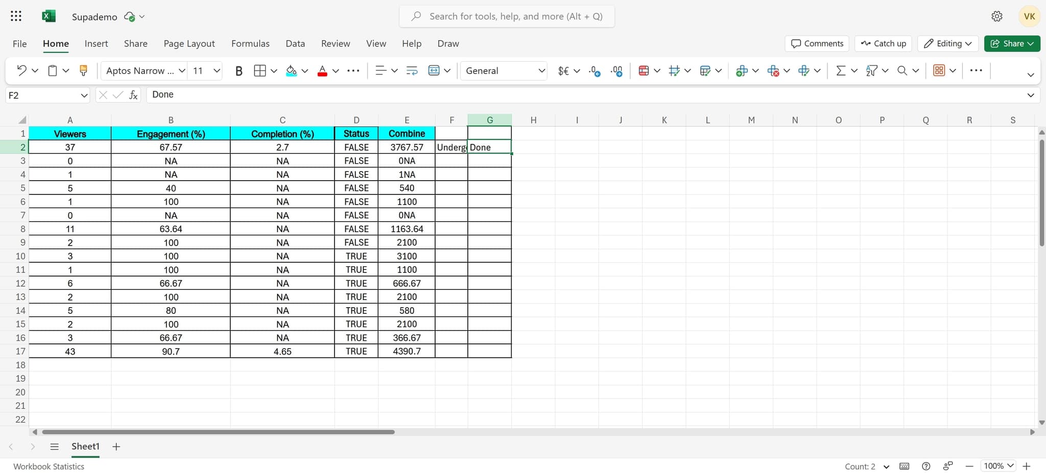 Click on the cell or range