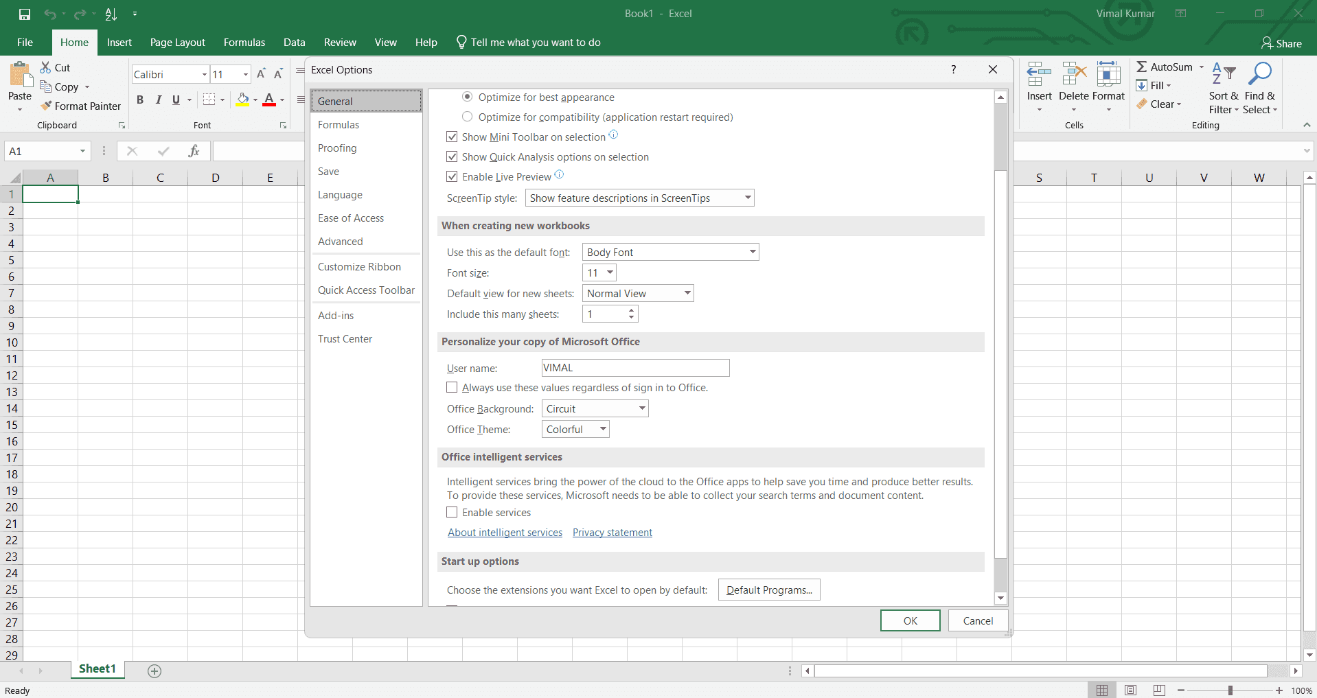 Access macro security settings