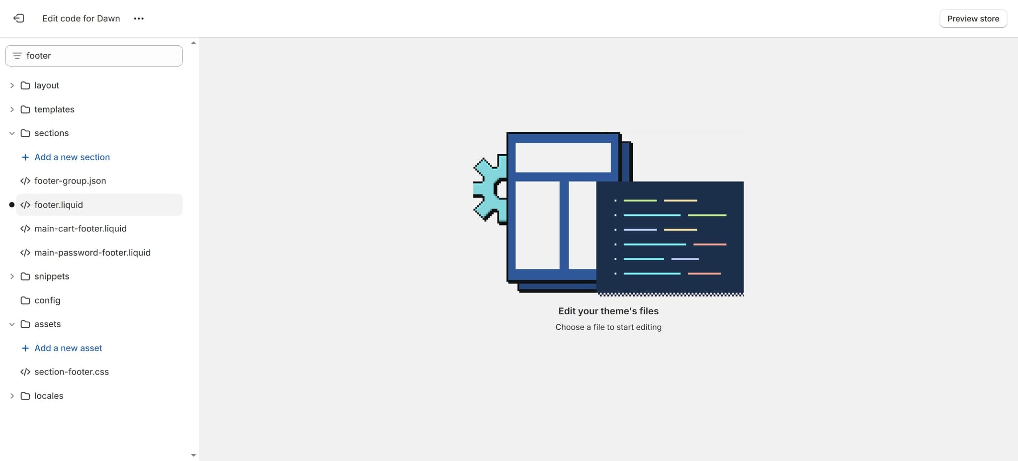 Find Footer Component File
