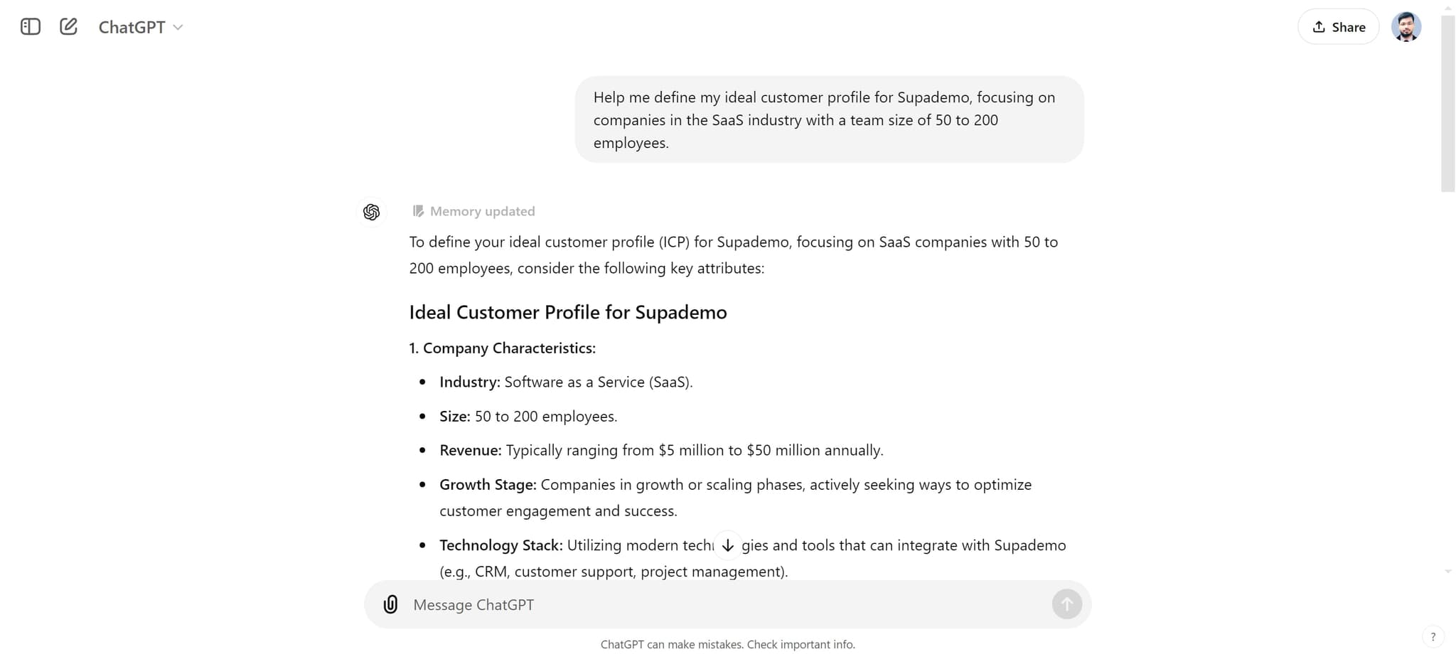 Define your company characteristics