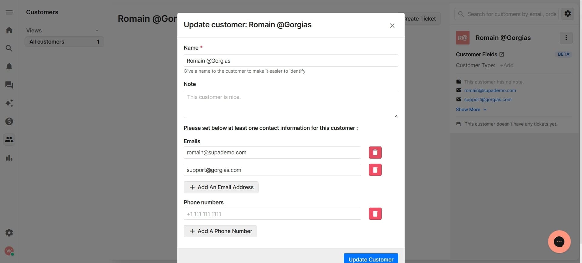 Select unmerge or separate profiles option
