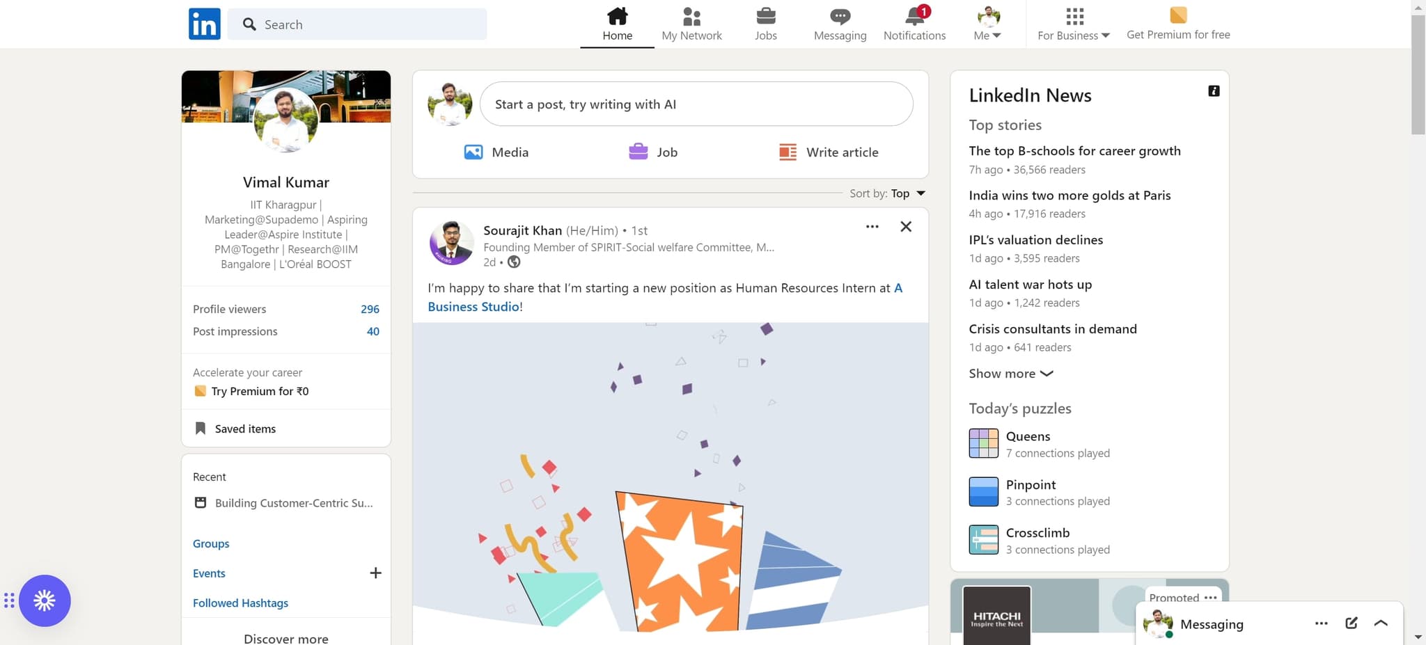 Click the profile menu icon