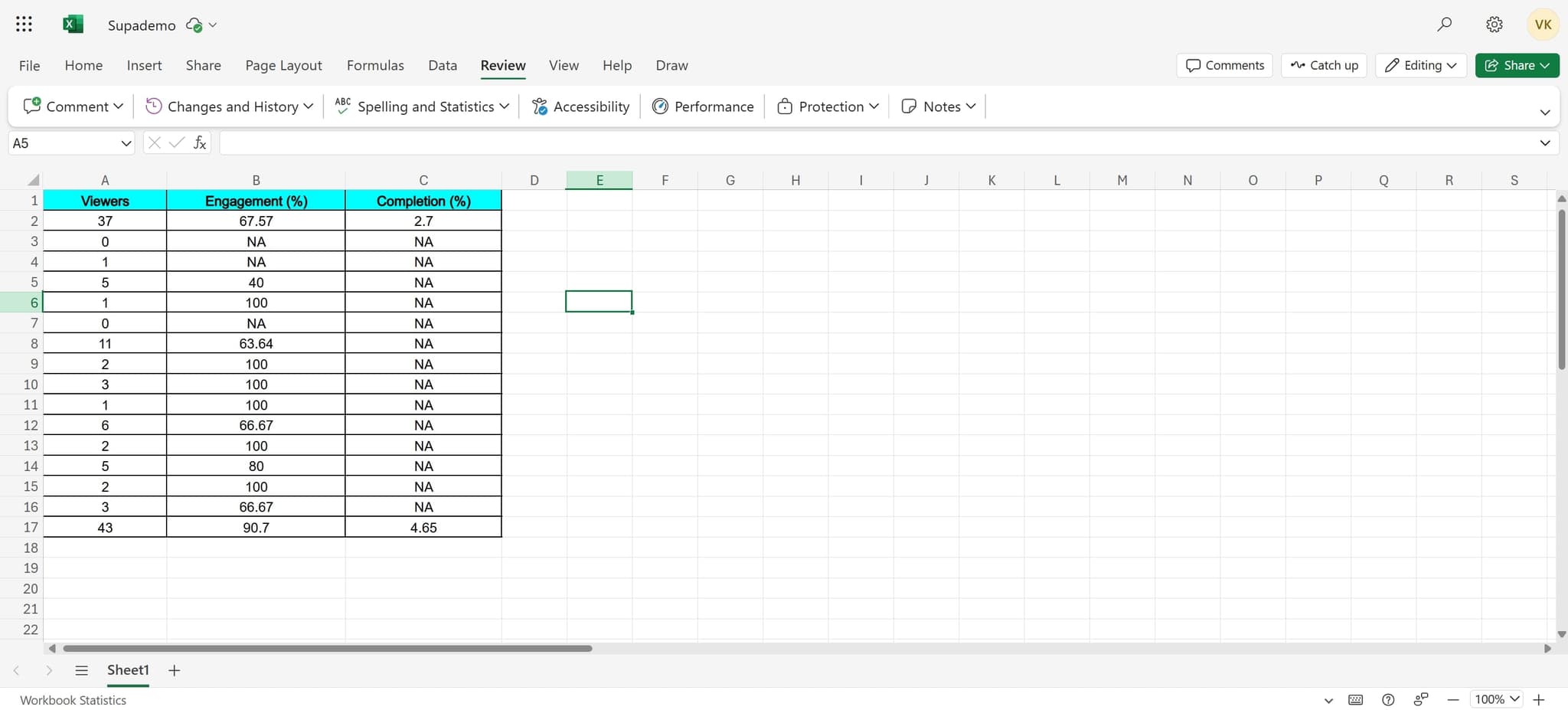 Choose Unhide Rows Option