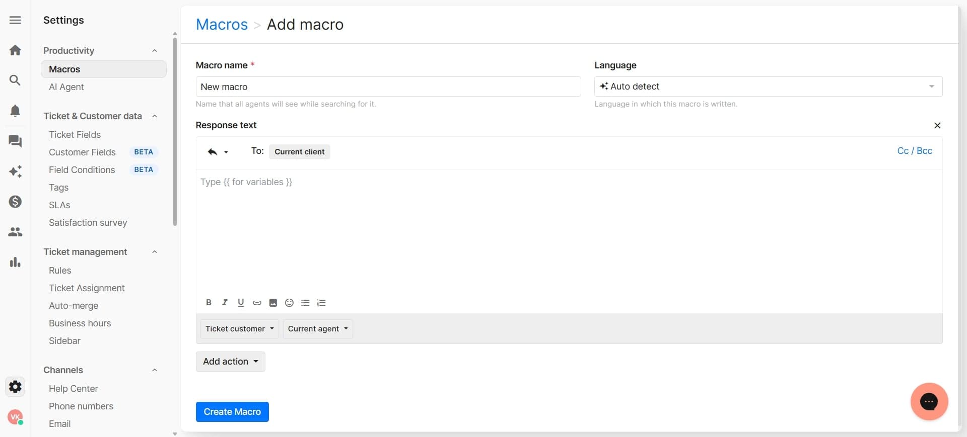 Insert dynamic variables
