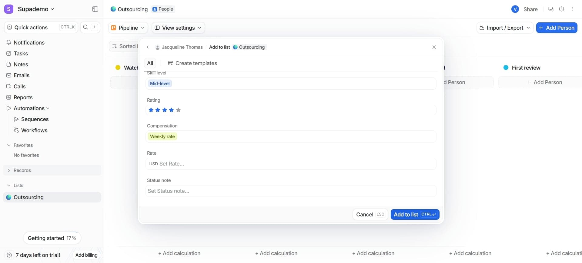 Apply bulk actions to records