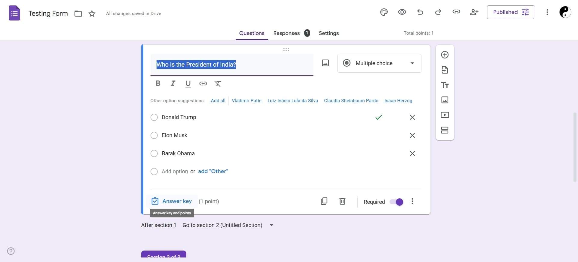 Configure presentation settings