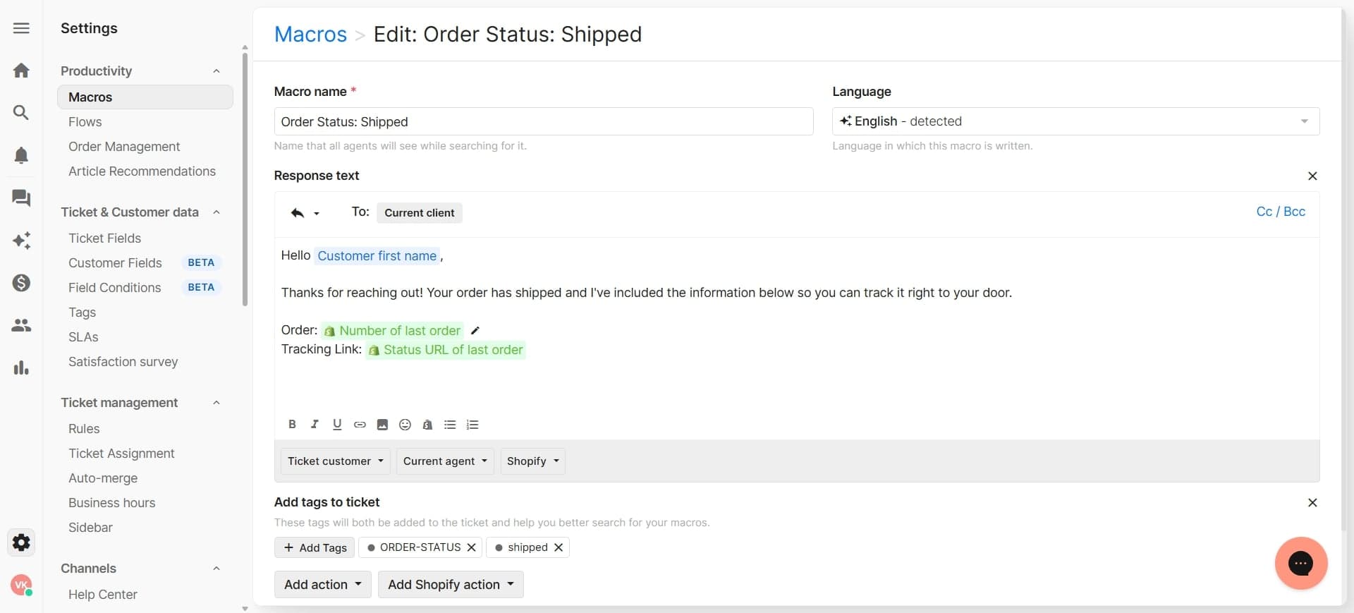 Make necessary order modifications