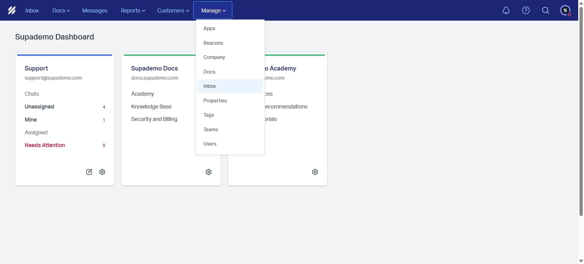 Select or create a mailbox