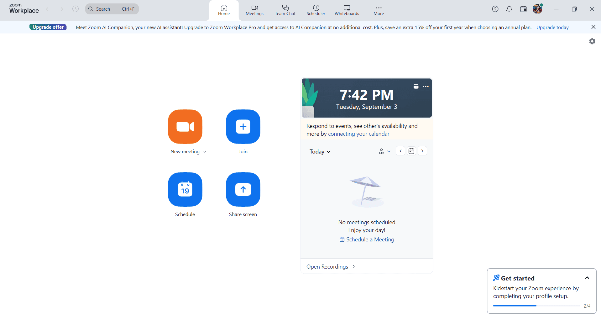 Open Zoom and access settings