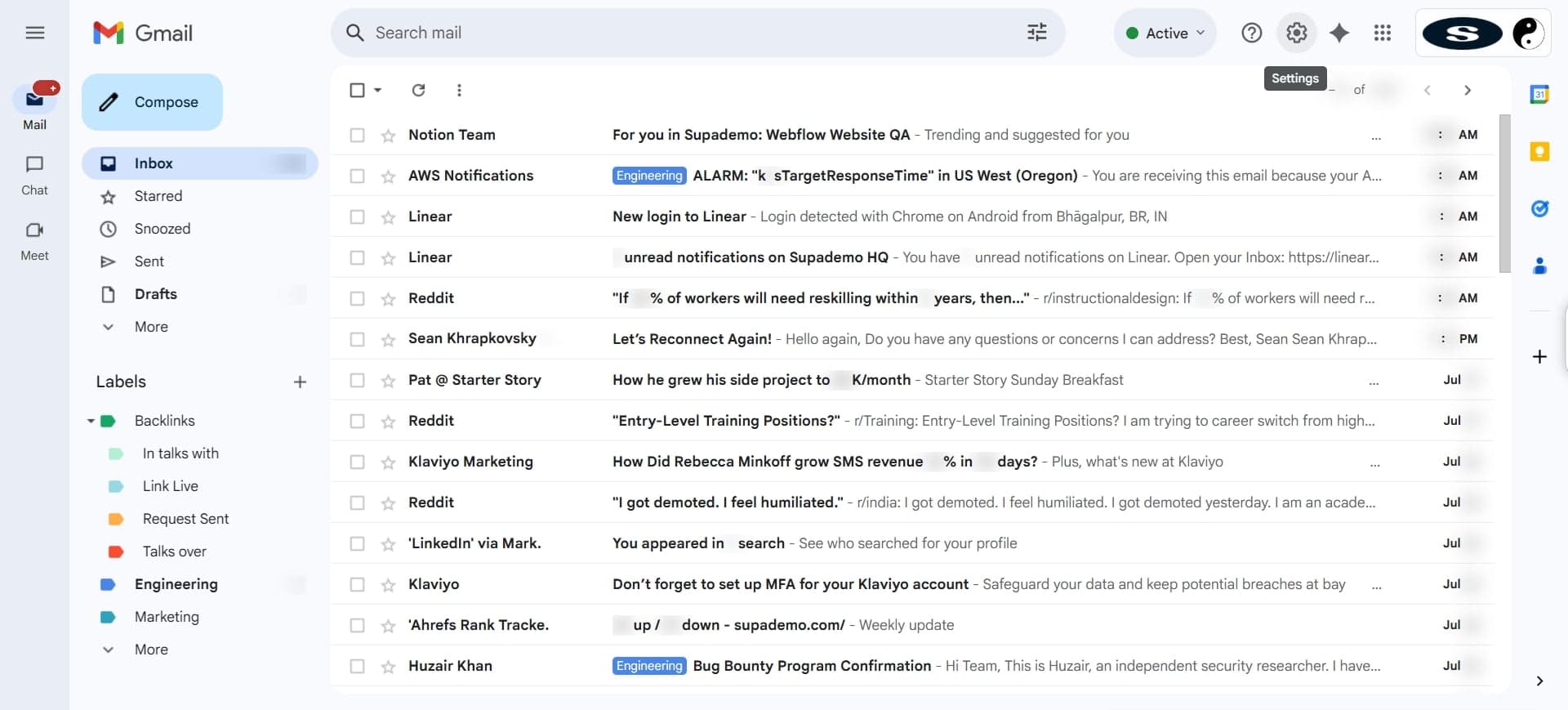 Copy the forwarding email address