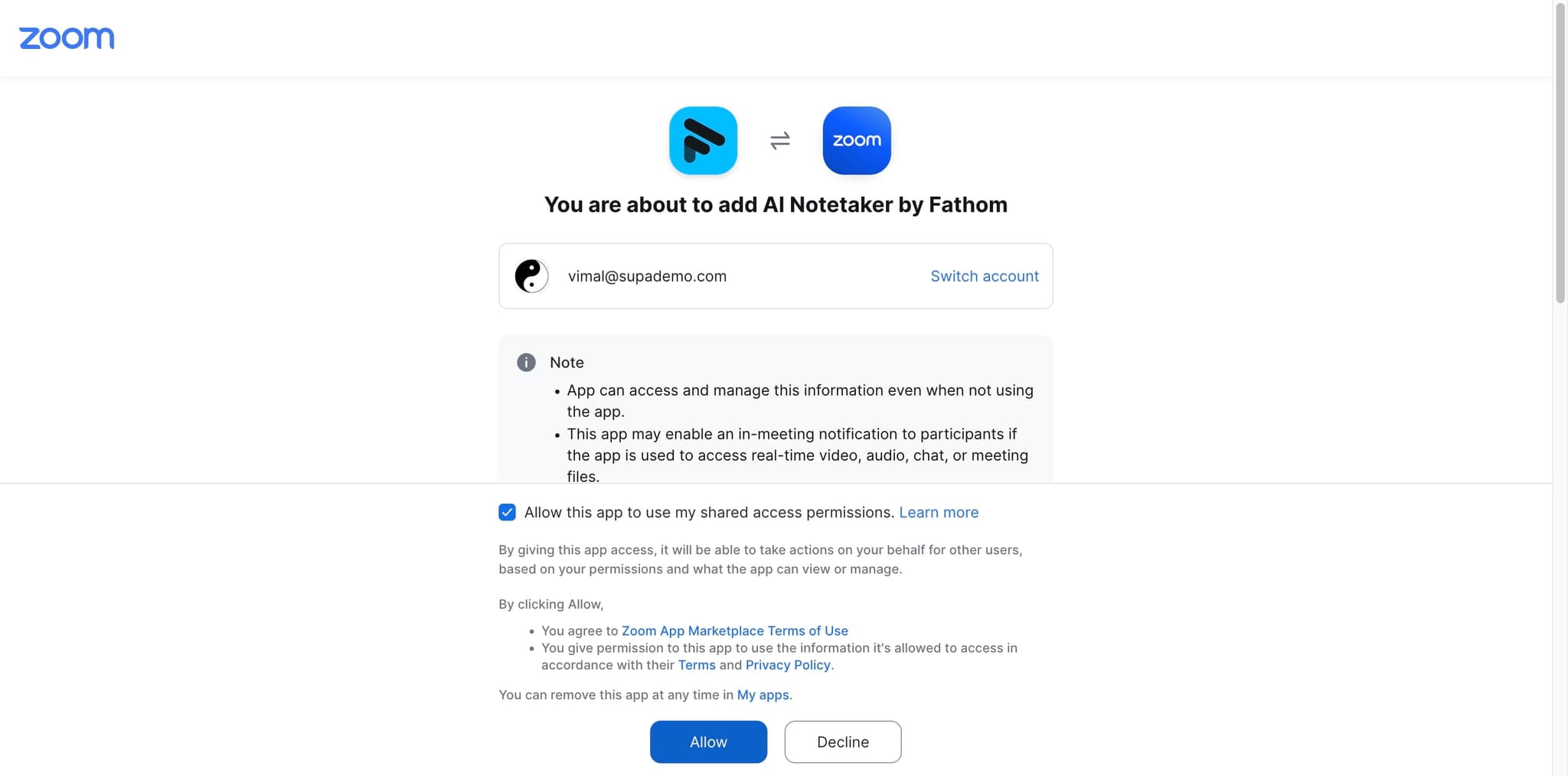 Verify the integration is active