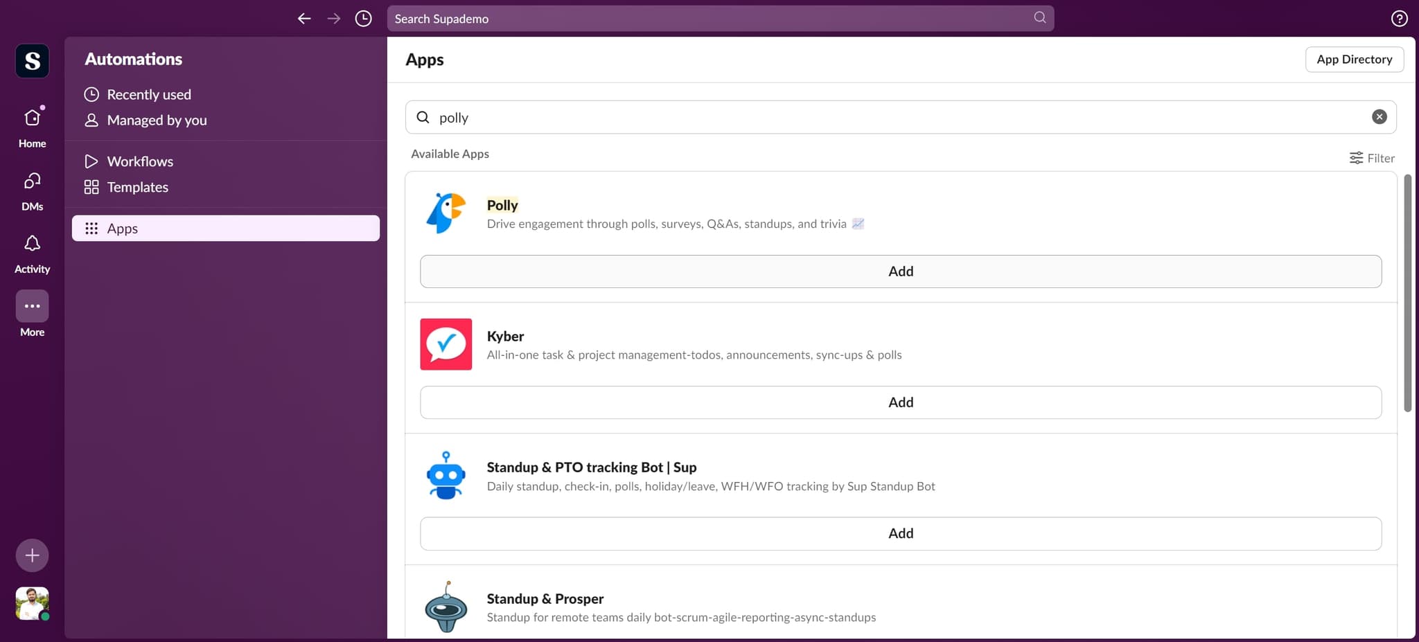 Click Add to install