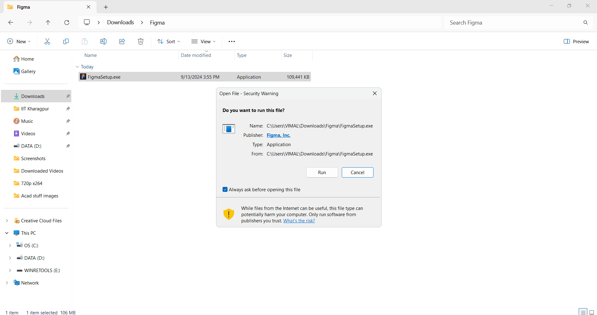 Initiate the download process