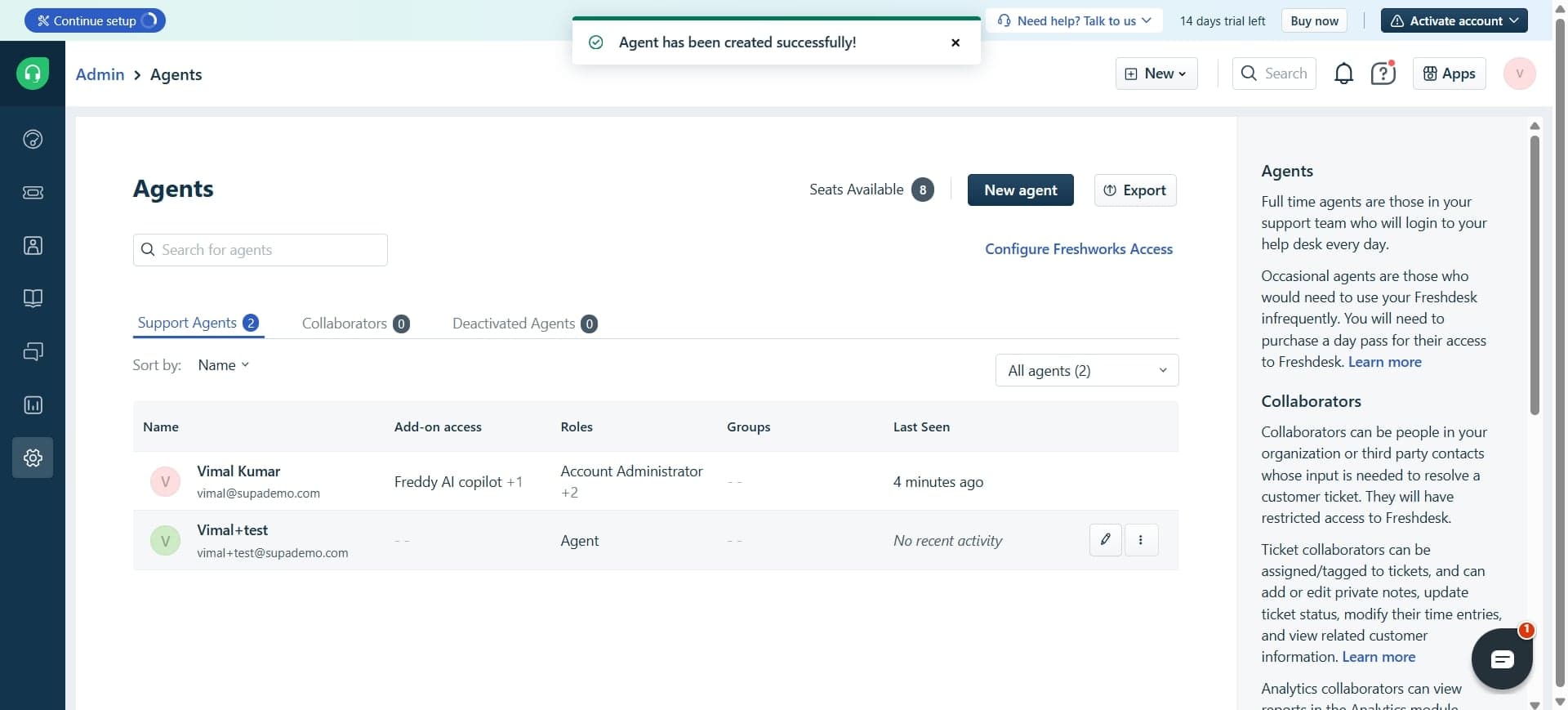 Deploy and test the AI Agent