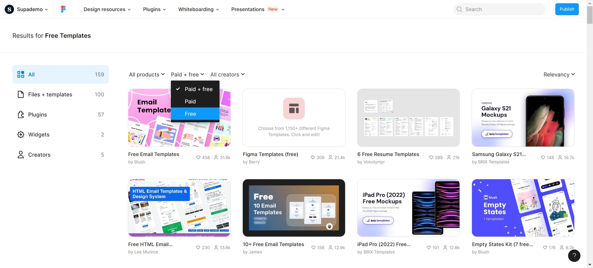Navigate to the template