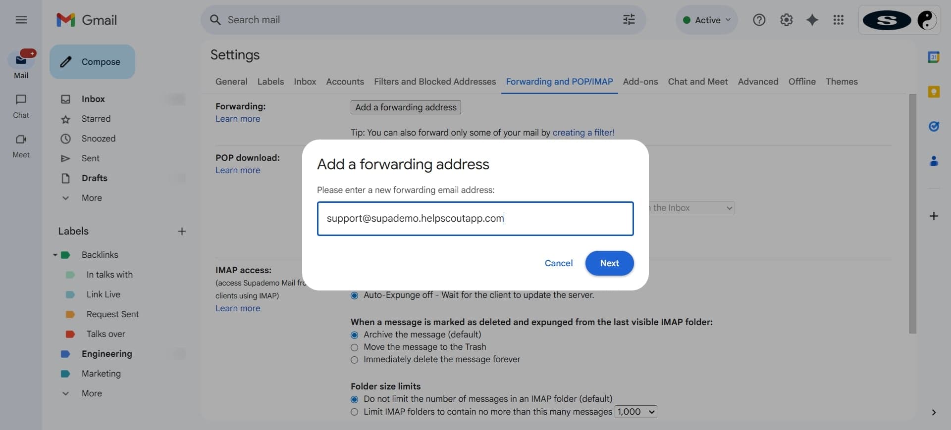 Initiate the verification process