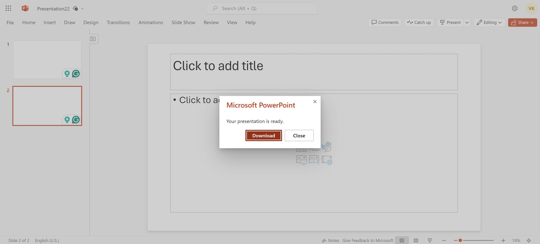 Click Download to complete