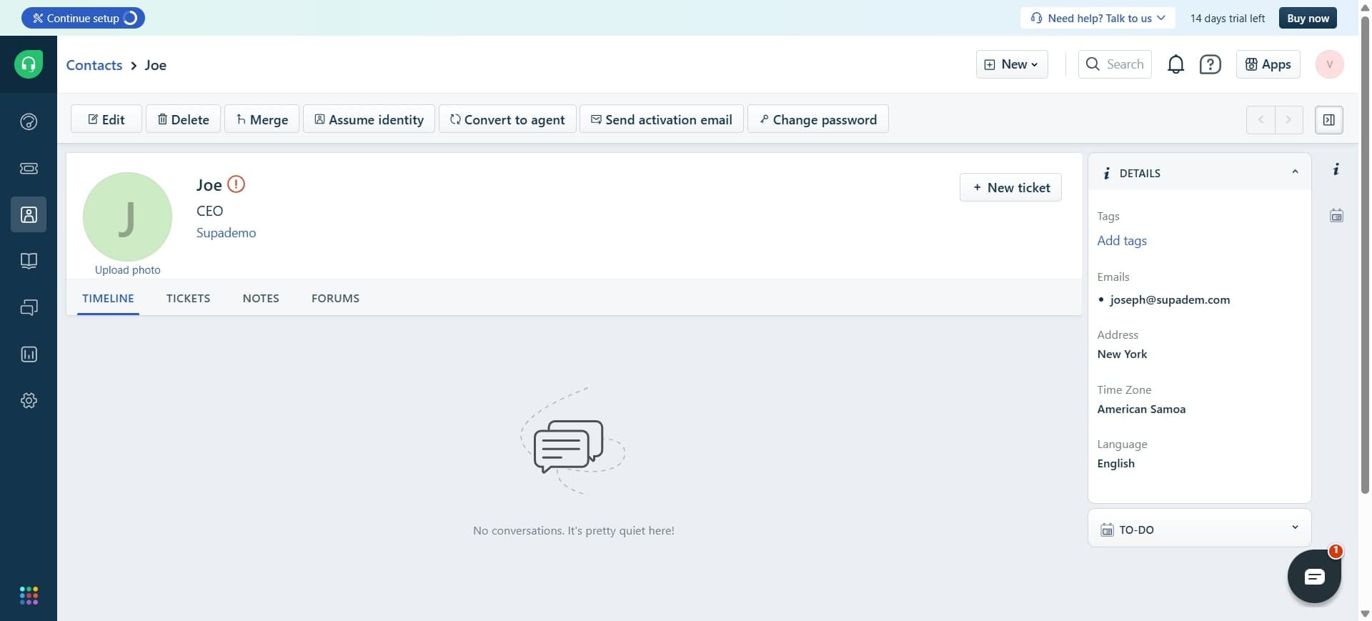 Save the customer record