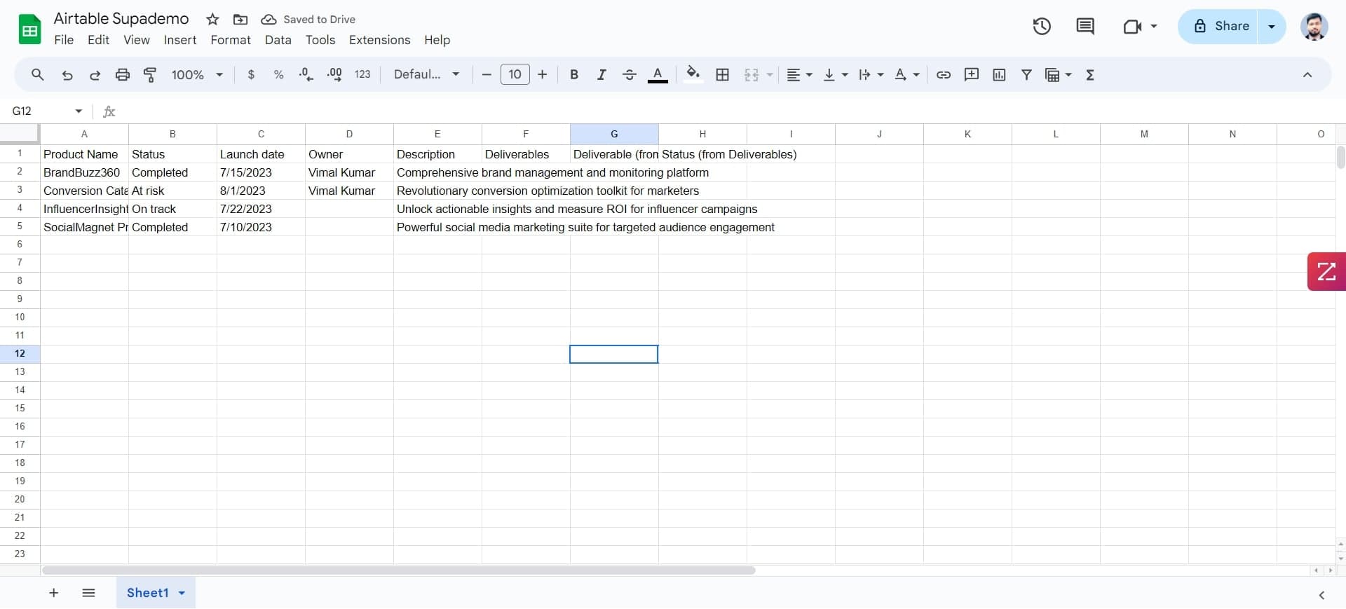 Verify imported data