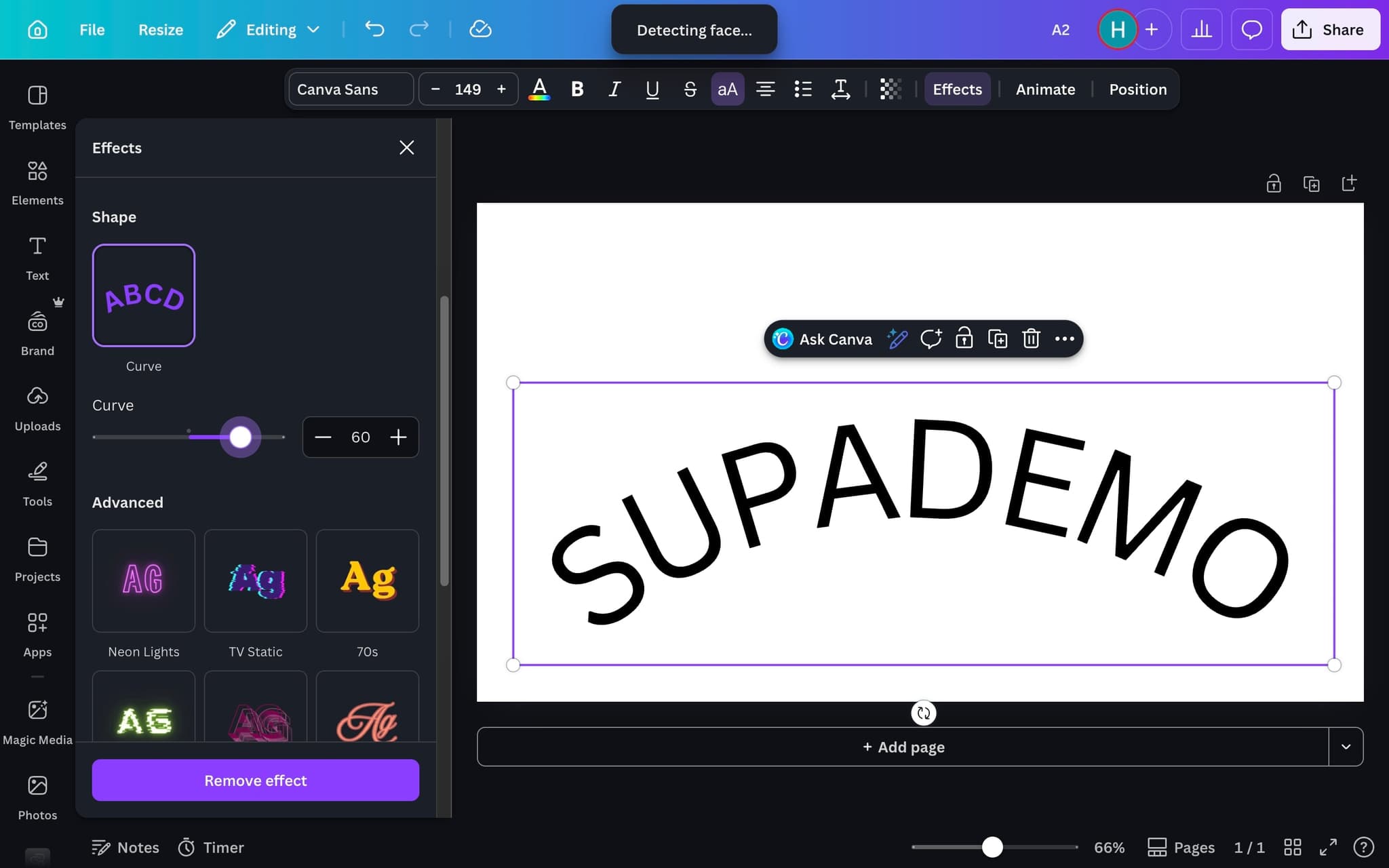 Choose a curve style
