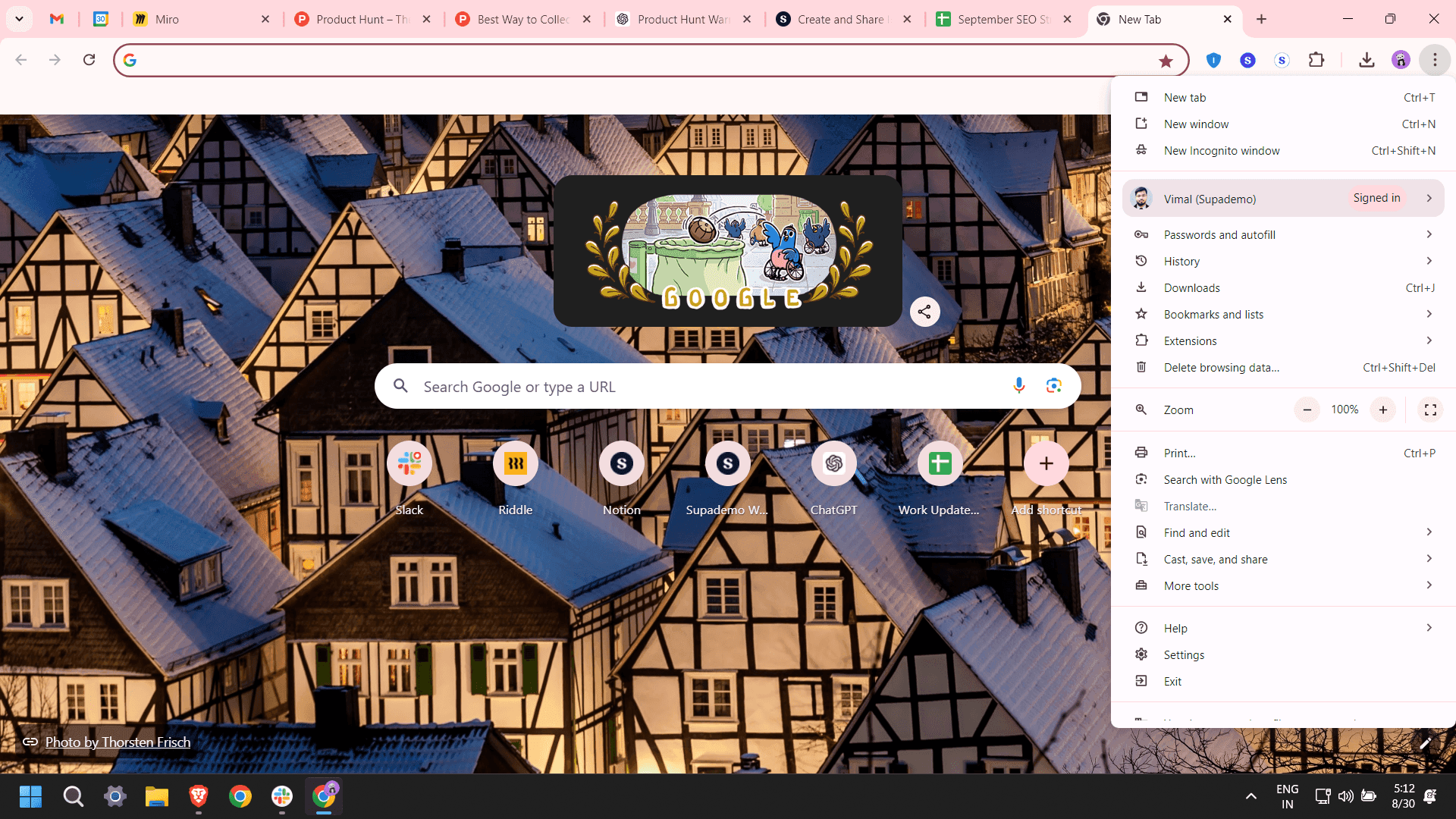 Navigate to settings