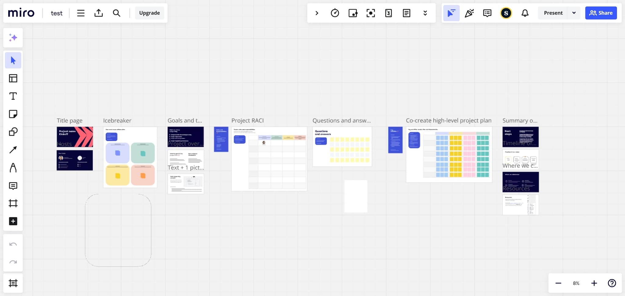 Click the initial menu option