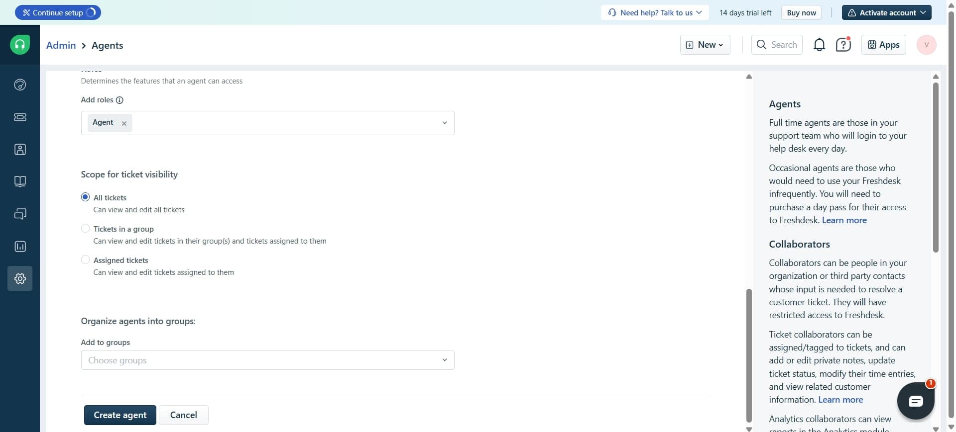 Set response behavior parameters