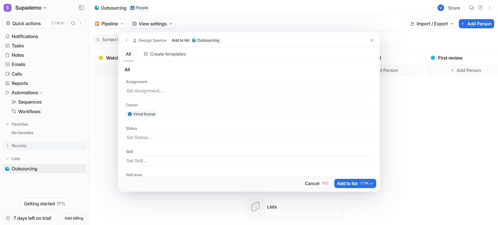 Save your list configuration