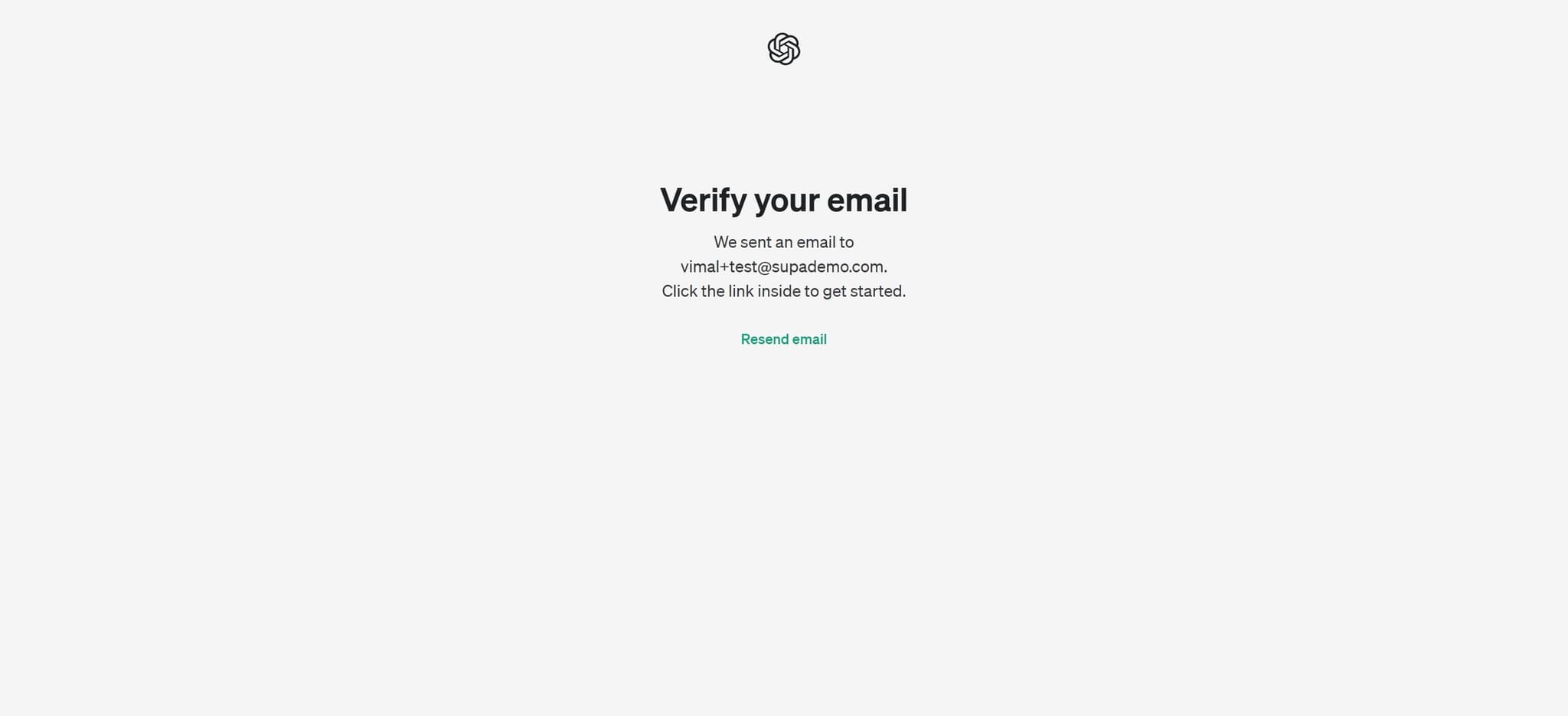 Verify your email