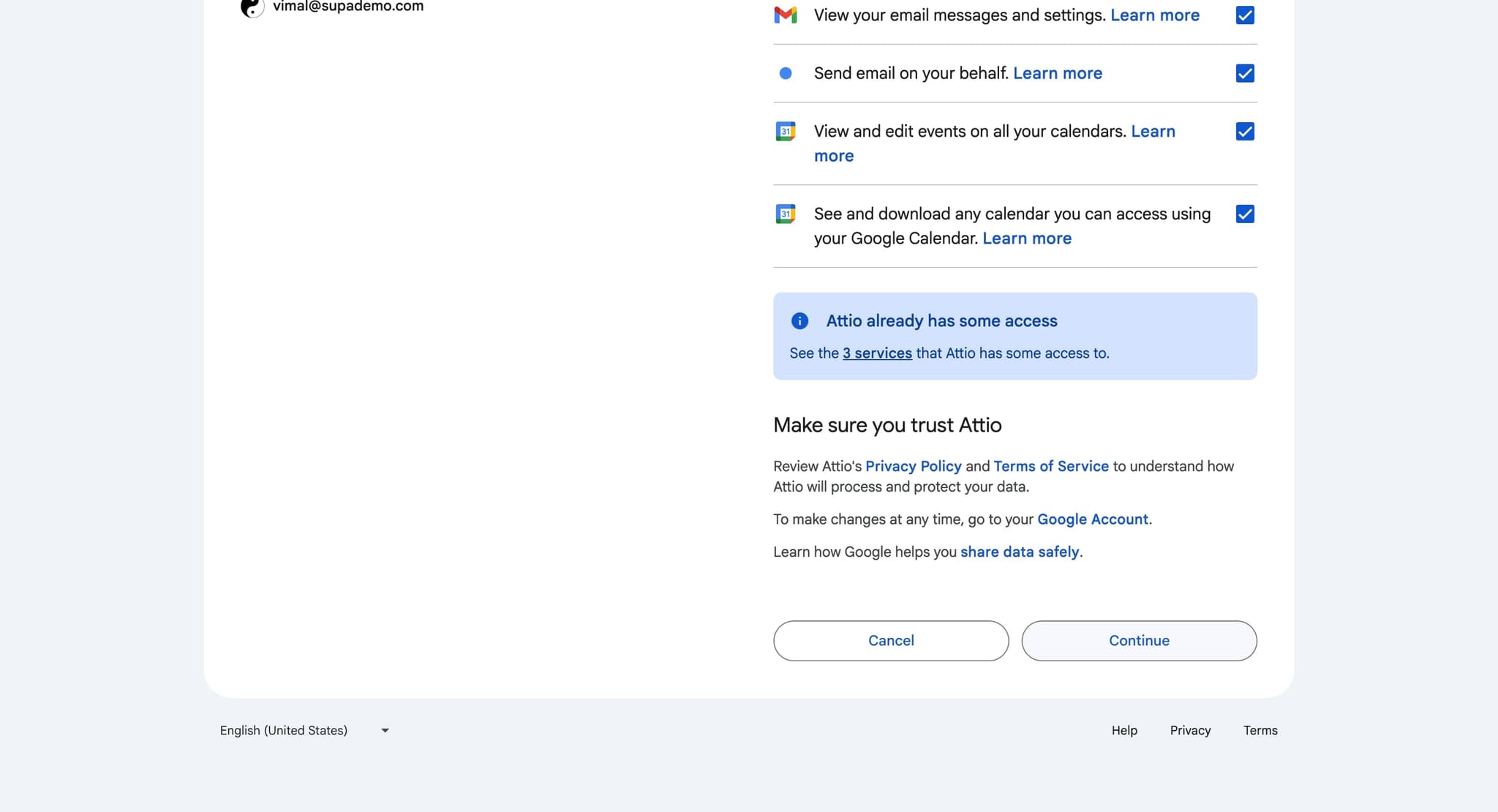 Test the integration